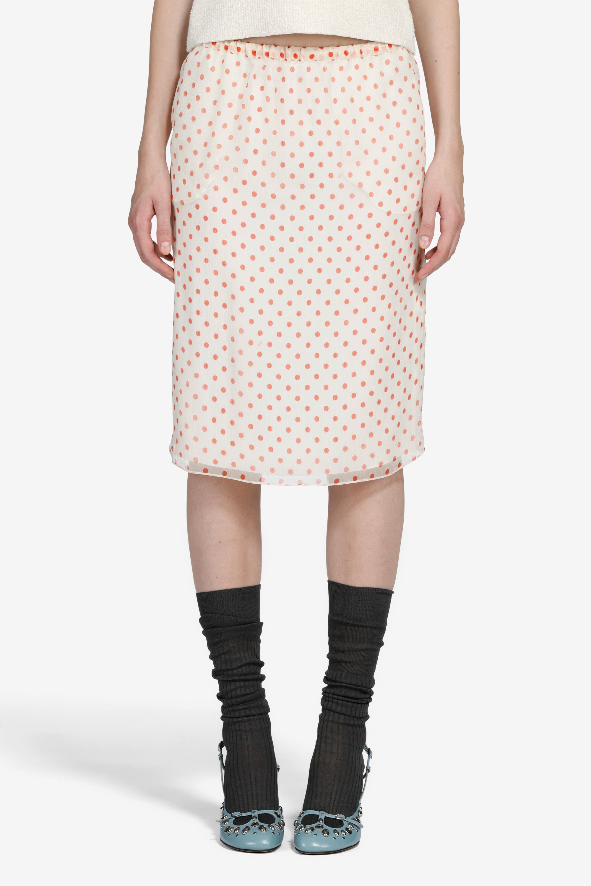 Polka dot pencil skirt