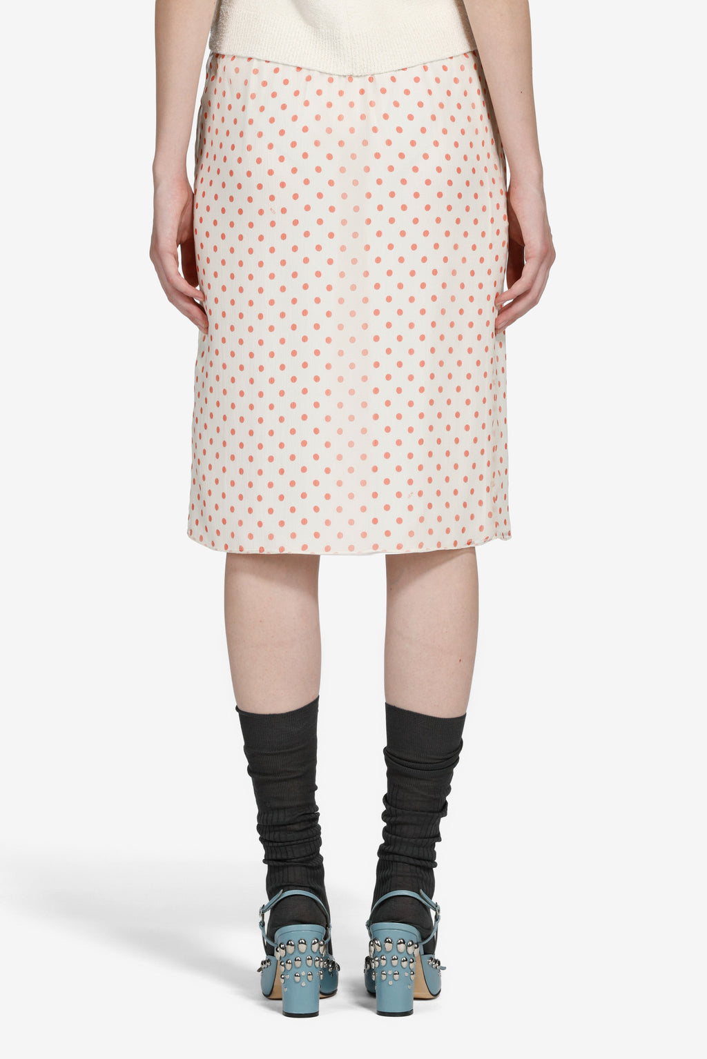 Polka dot pencil skirt