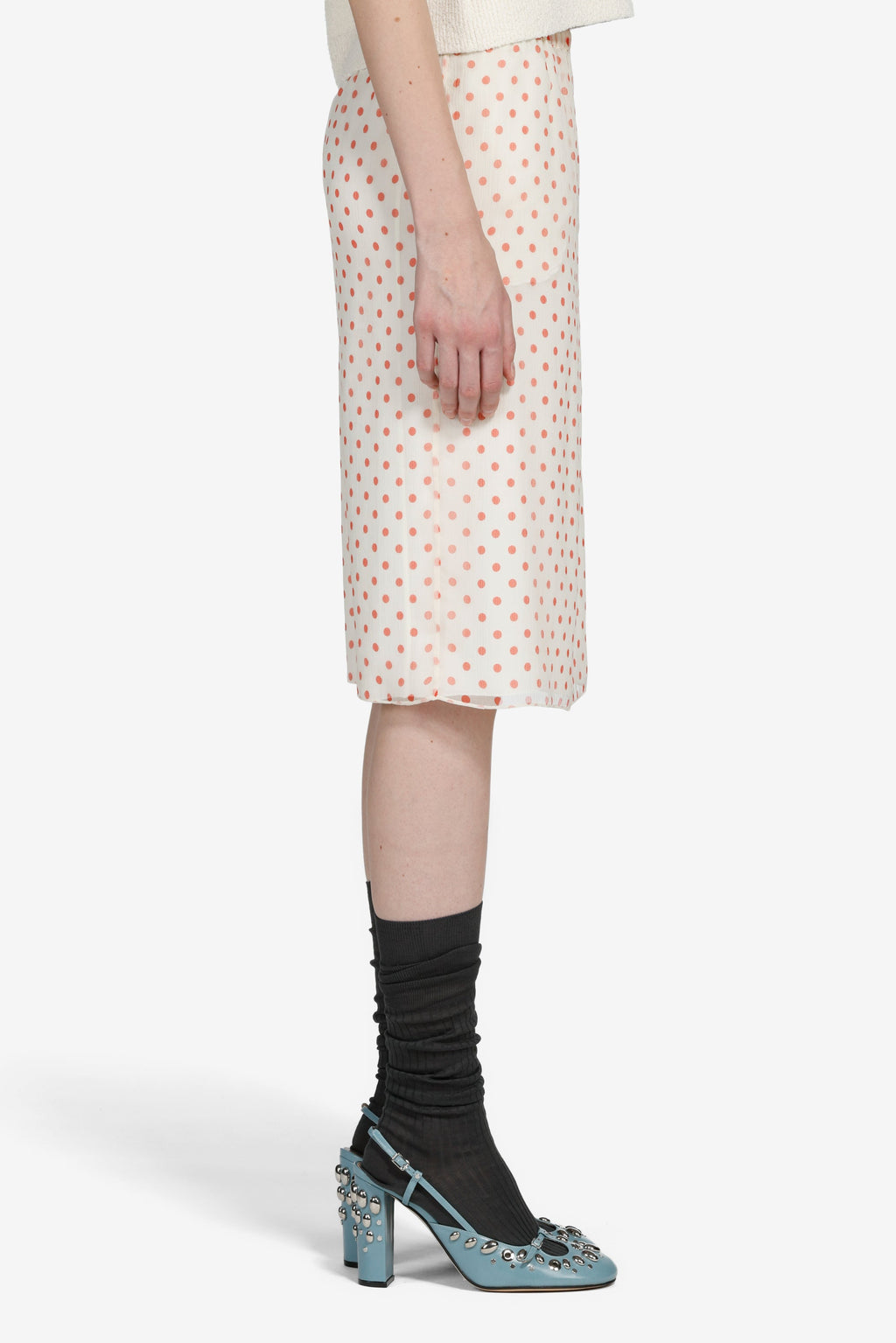 Polka dot pencil skirt