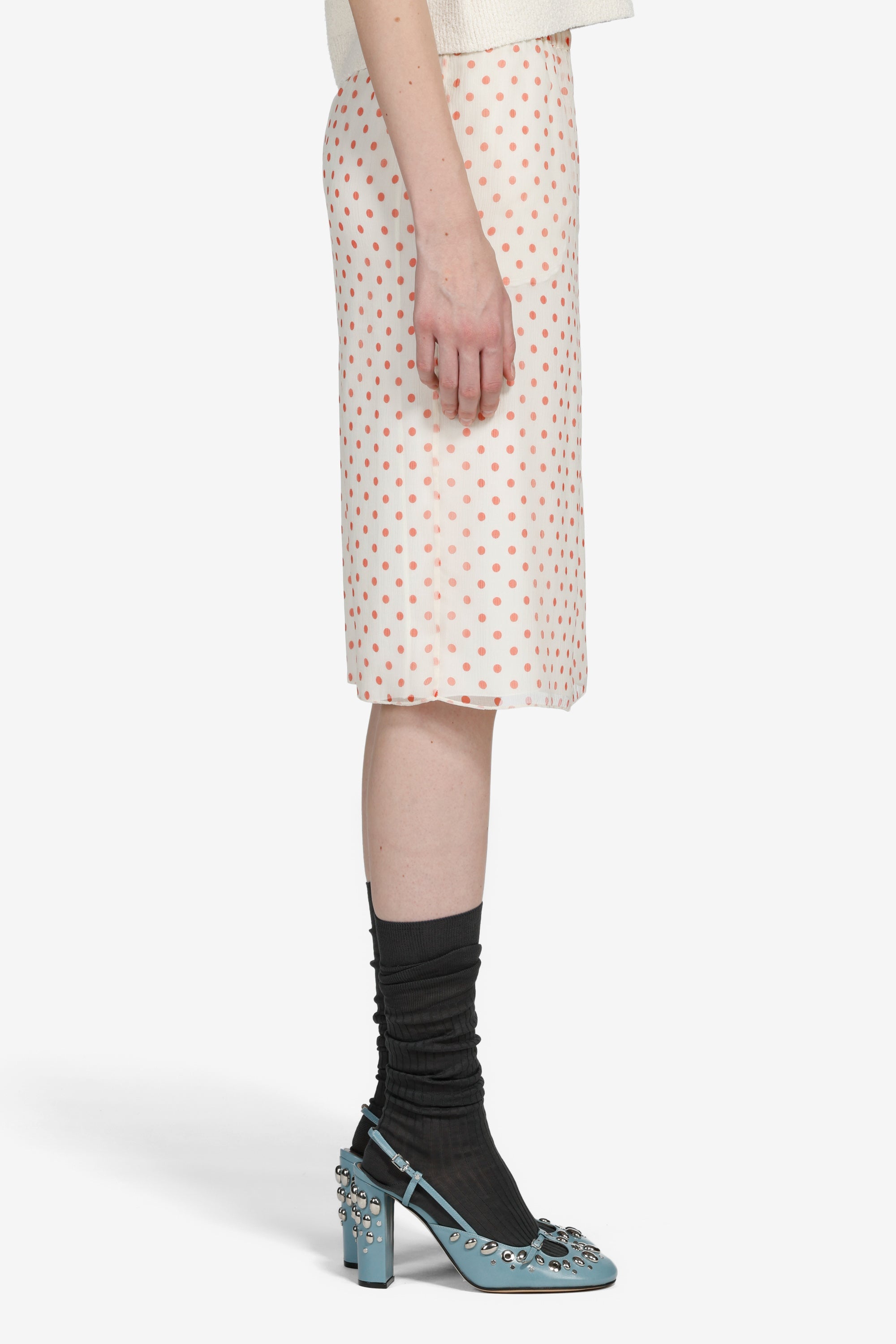 Polka dot pencil skirt