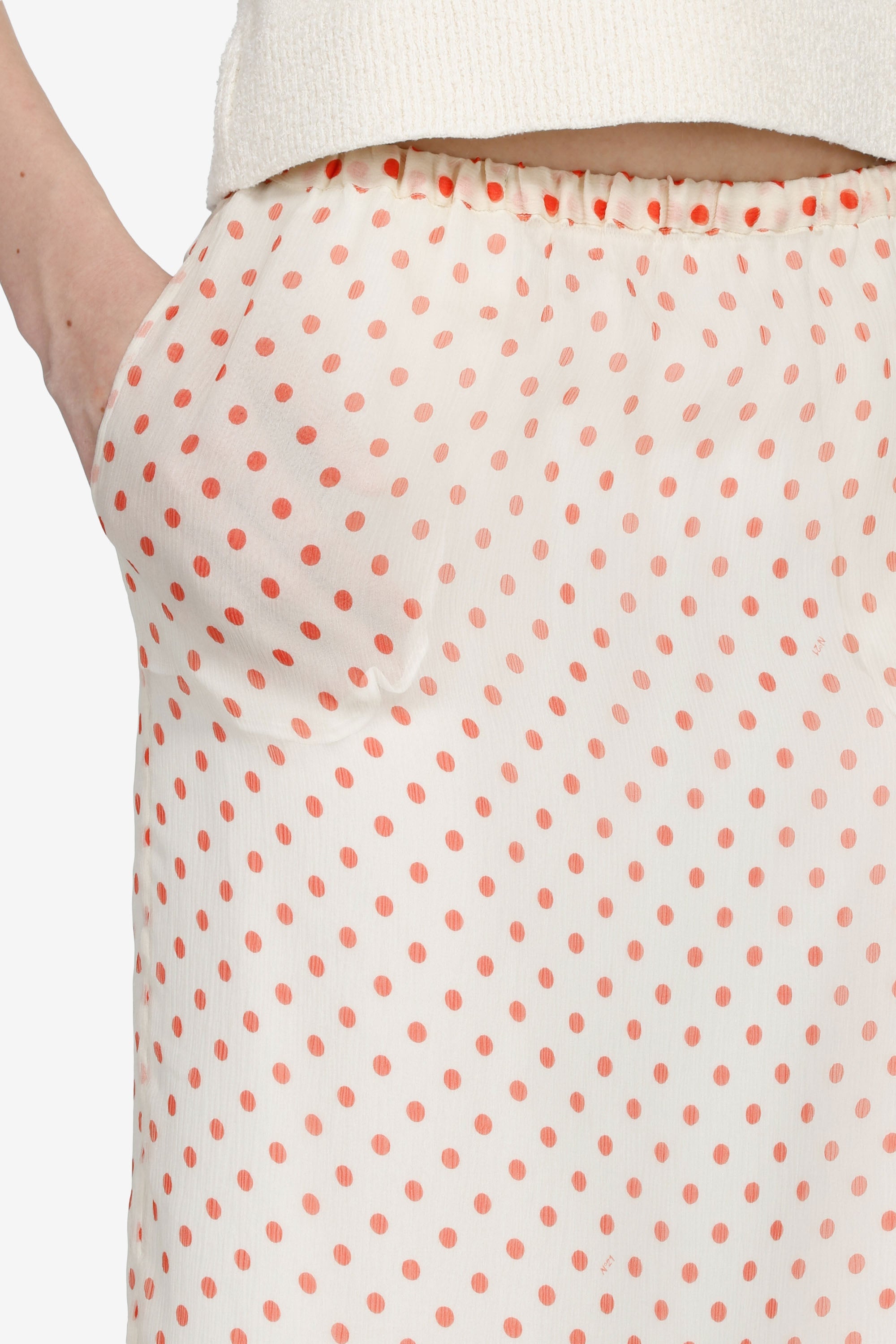 Polka dot pencil skirt