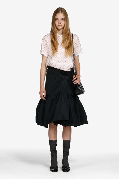 Polka dot polo shirt