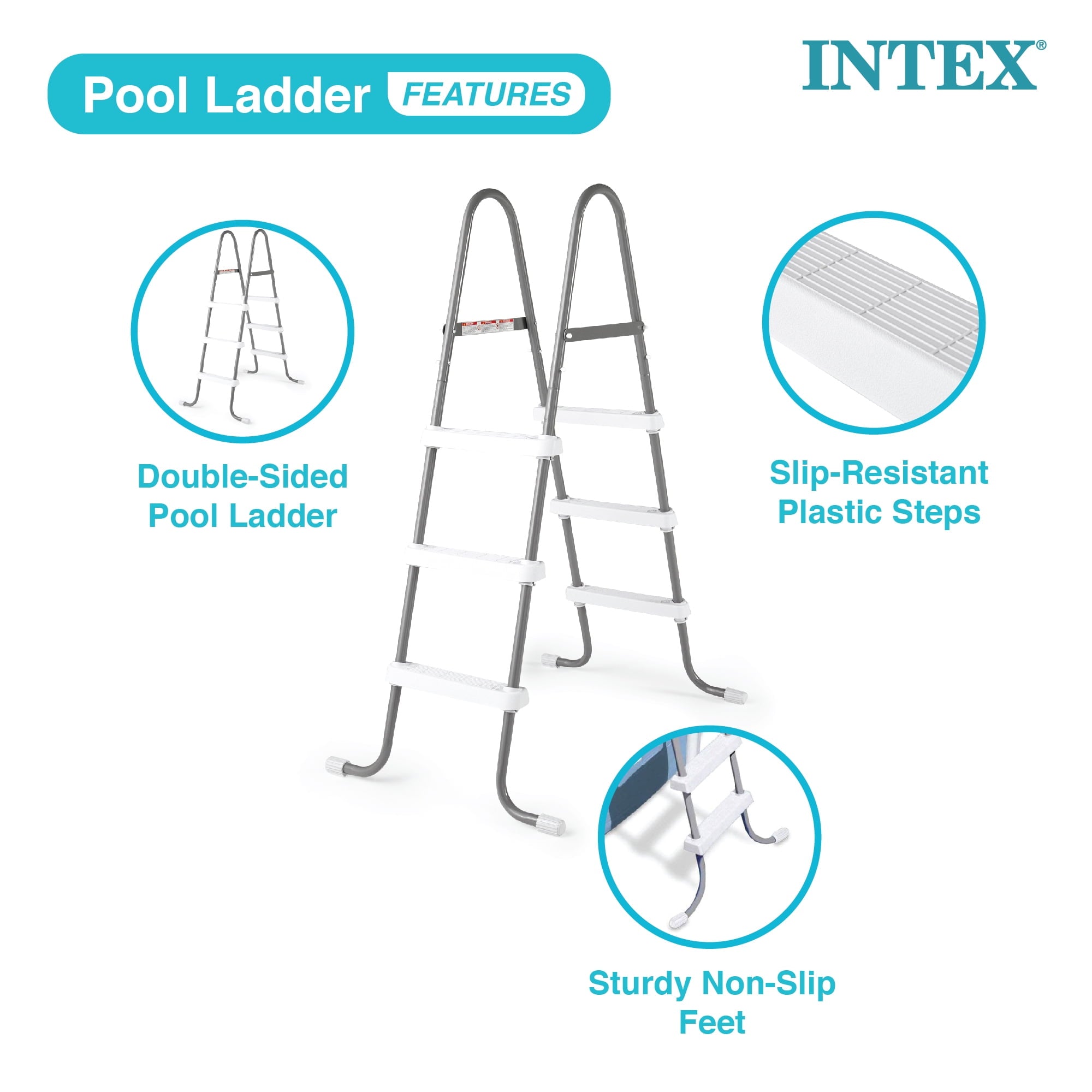 INTEX Metal Frame 12’ x 30” Above Ground Swimming Pool with Filter Pump